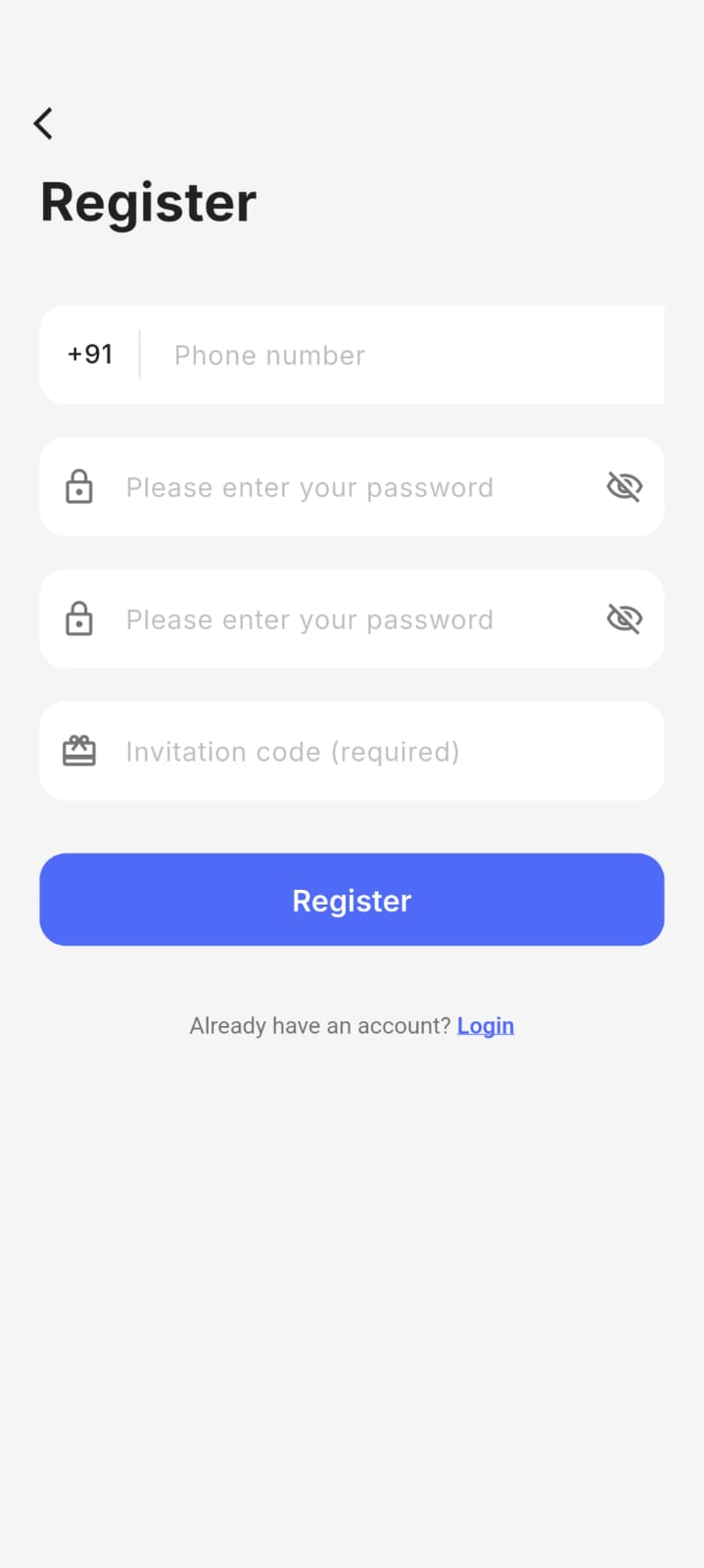 ElePay App registration screenshot